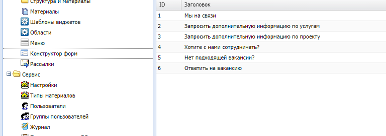 Типы веб-форм